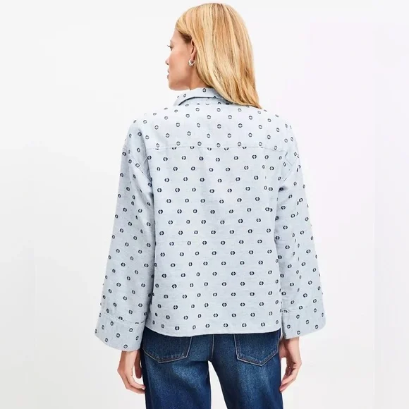 LOFT V-Neck Pocket Popover - Picture 3 of 10